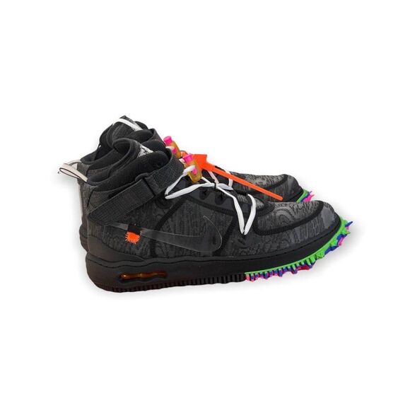 Off-White x Nike Air Force 1 Virgil Abloh Mid Top Sneaker Black DO6290-001 sz 12 main image 10